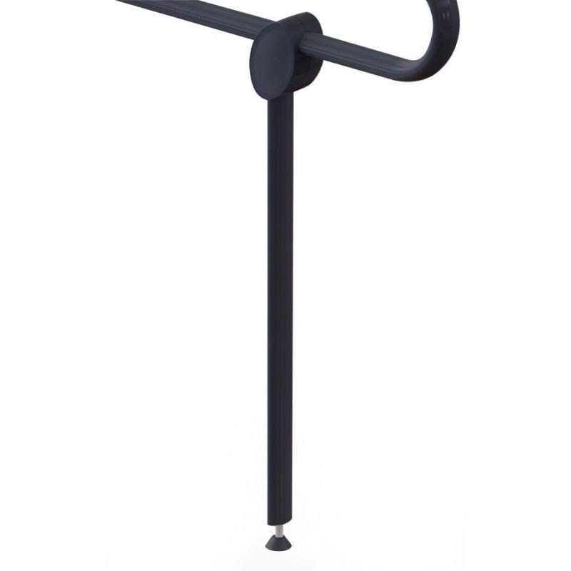 Béquille de soutien 620-670 mm pour barre rel., tube alu. anthracite Ø 38x25 mm