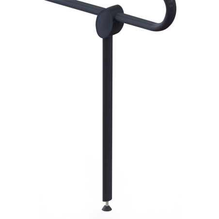 Béquille de soutien 620-670 mm pour barre rel., tube alu. anthracite Ø 38x25 mm
