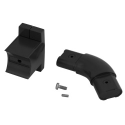 Jonction 135° pour kit Arsis, avec 1 fixation murale, anthracite