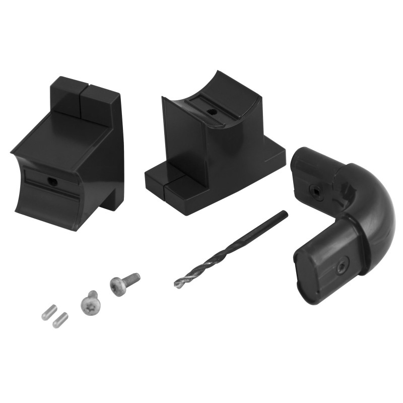 Jonction angle 2 murs 90° Kit Arsis et 1 paire de fixations murales, anthracite