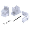 Jonction angle 2 murs 90° Kit Arsis et 1 paire de fixations murales, blanc