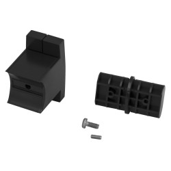 Jonction droite pour kit Arsis, avec 1 fixation murale, anthracite