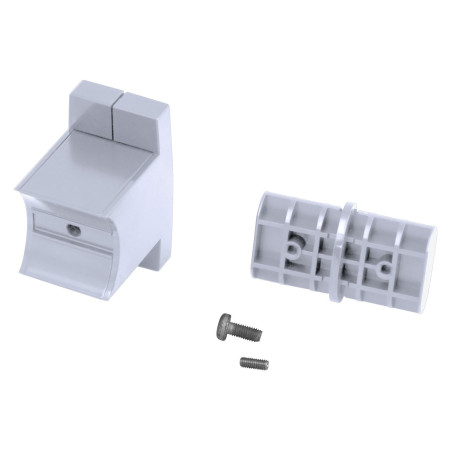 Jonction droite pour kit Arsis, avec 1 fixation murale, blanc