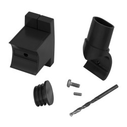 Jonction en T pour kit Arsis, avec 1 fixation murale et 1 bouchon, anthracite