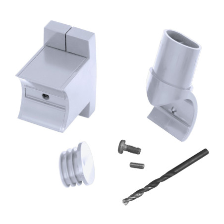 Jonction en T pour kit Arsis, avec 1 fixation murale et 1 bouchon, blanc