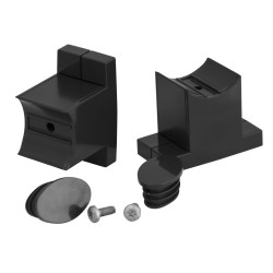 Paire de fixations murales + bouchons pour Kit Arsis, aluminium époxy anthracite