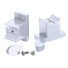Paire de fixations murales + bouchons pour Kit Arsis, aluminium époxy blanc