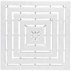 Caillebotis pastique blanc 500 x 500 mm, épaisseur 25 mm