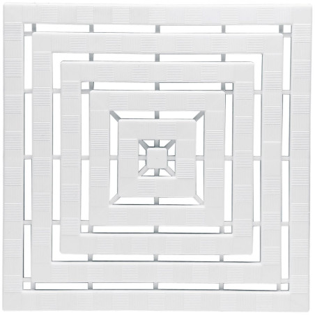 Caillebotis pastique blanc 500 x 500 mm, épaisseur 25 mm