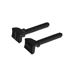 2 verrous + clé 45 mm, polyamide, anthracite