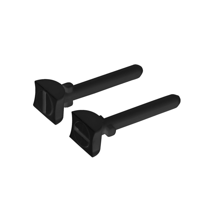 2 verrous + clé 45 mm, polyamide, anthracite