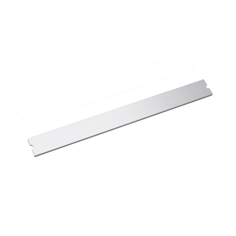 Cache 662 mm 662 x 67 x 10,5 mm, aluminium anodisé brillant, pour rail 044260