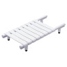 Planche de bain réglable blanche, tube aluminium Ø 30 mm, 8 lattes