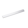 Rail 443 mm + cache + 2 verrous 443x67x12 mm, alu. anodisé brillant et abs blanc