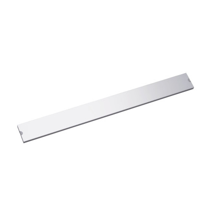 Rail 552,5mm+cache + 2 verrous 552,5x67x12mm, alu. anodisé brillant et abs blanc