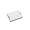 Rail 98 mm + cache + 2 verrous, 98x67x12 mm, alu. anodisé brillant et abs blanc