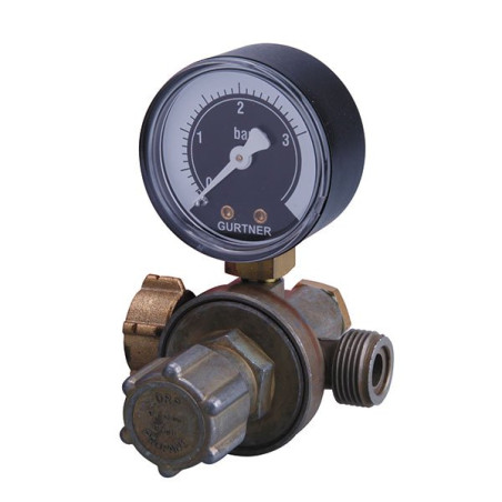 Détendeur Réglable Propane avec manomètre 8kg/h. Entrée écrou 20x150 - sortie mâle 20x150 Les DRP assurent la 