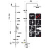Colonne de douche bain-douche thermostatique COX