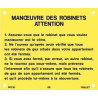 Plaque PVC fond jaune PPC 10 Serigraphie en noir