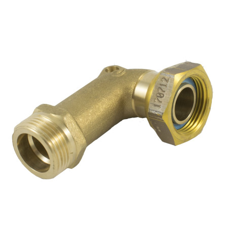 Raccord PLT IZINOX® coudé 90° à joit plat gaz pour gazinière - maxi 500 mbar