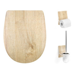 Pack Abattant de WC + Porte-papier + Porte Balais Sahara, 7PAXXXX05