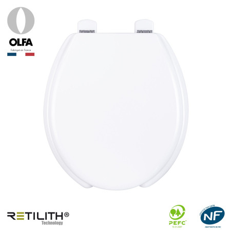 Abattant de WC Anti-contact Blanc