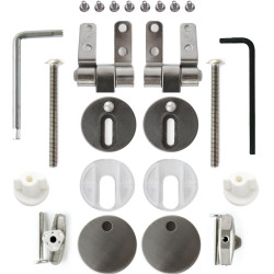 Kit Charnière Déclipsable Descente Manuelle pour Abattant OLFA Wood Slim