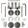 Kit Charnière Déclipsable Descente Manuelle pour Abattant OLFA Wood Slim