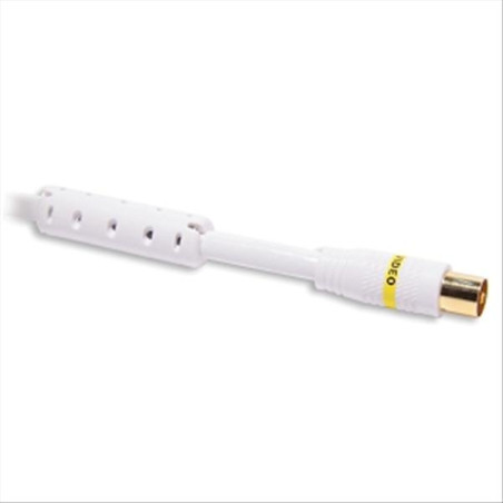 ERARD Cordon TV 9.52 mm M/F + adaptateur TV 9.52 mm M/M - filtré - OR - 2m