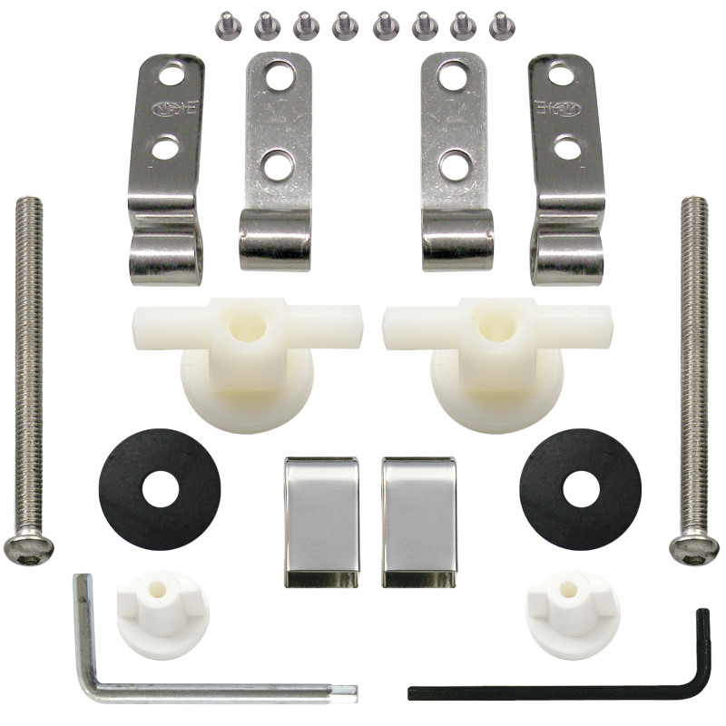 Kit Charnière Pions Fixes Non Réglables pour Abattant OLFA Ar+lg+ve+al