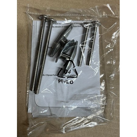 Lot de 2 Chevilles À Bascule + Vis Inox pour Tout Abattant OLFA