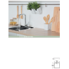 Évier à encastrer Malin 1 bac 480 x 480 mm Inox