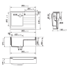 Timbre d'office Siroco 1 bac, 1 égouttoir 900 x 610 mm