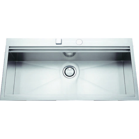 Évier à encastrer Napoli 1 très grand bac 860 x 500 mm Inox