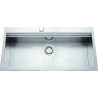 Évier à encastrer Napoli 1 très grand bac 860 x 500 mm Inox
