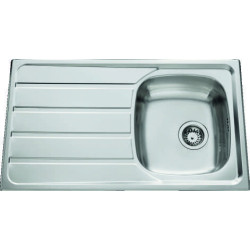 Évier à encastrer Montebello 1 grand bac, 1 égouttoir 860 x 500 mm Inox