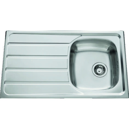 Évier à encastrer Montebello 1 bac, 1 égouttoir 860 x 500 mm Inox