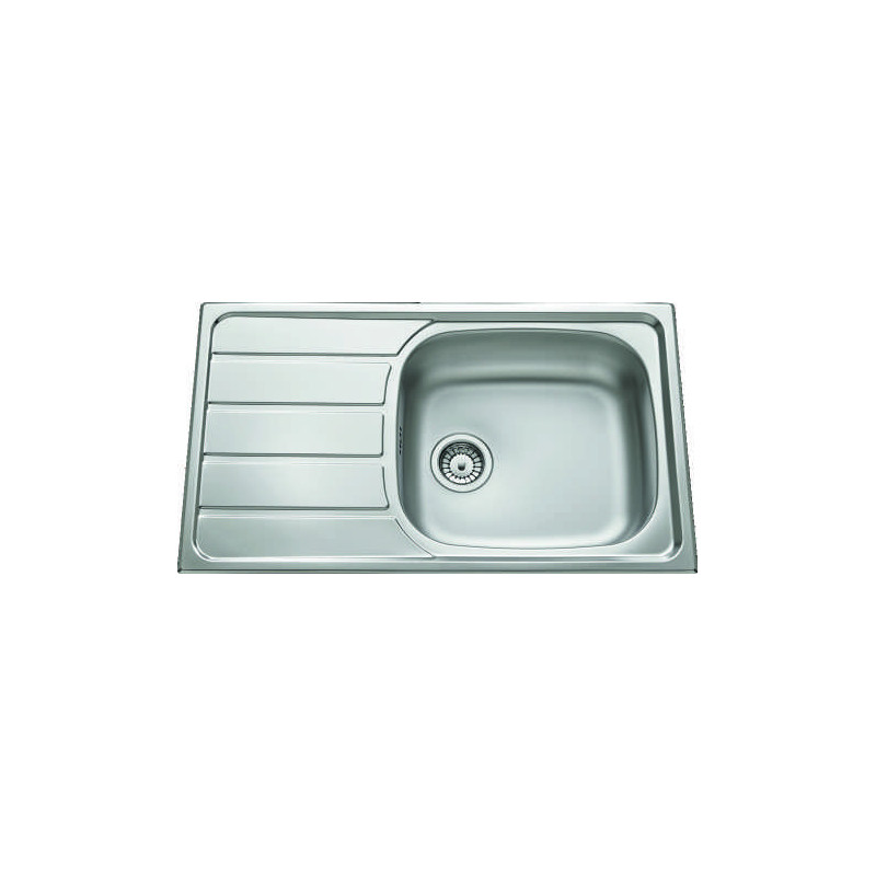 Évier à encastrer Montebello 1 grand bac, 1 égouttoir 1000 x 500 mm Inox