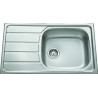 Évier à encastrer Montebello 1 grand bac, 1 égouttoir 1000 x 500 mm Inox