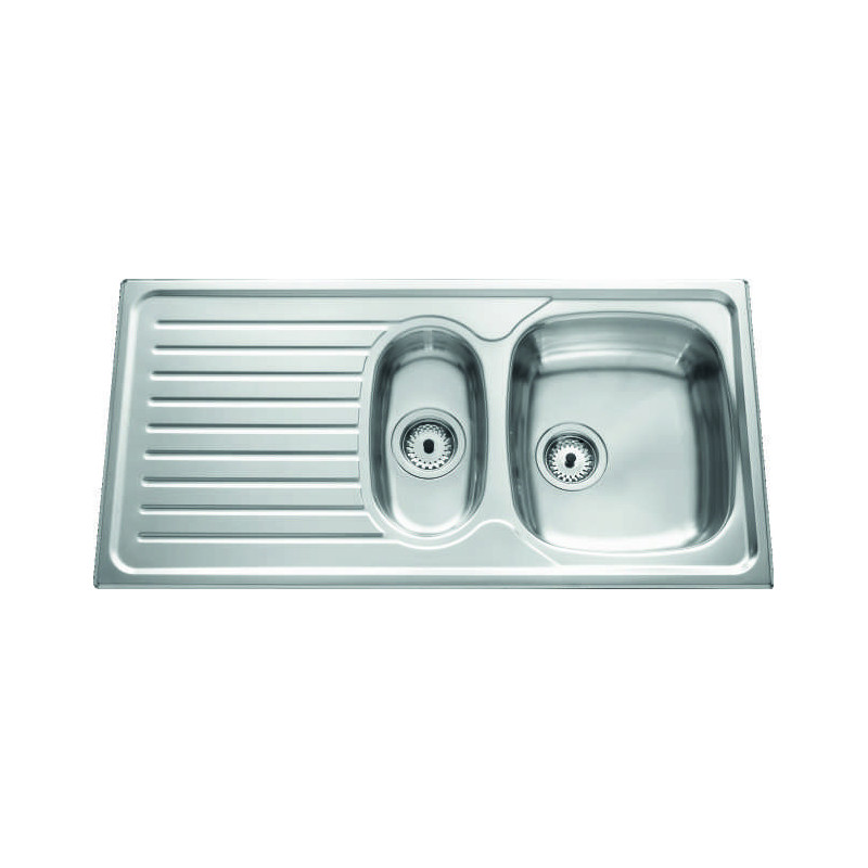 Évier à encastrer Siros 1 bac et demi, 1 égouttoir 1000 x 500 mm Inox
