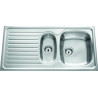 Évier à encastrer Siros 1 bac et demi, 1 égouttoir 1000 x 500 mm Inox