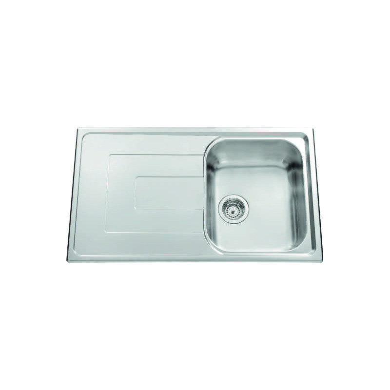 Évier à encastrer Portofino 1 bac, 1 égouttoir 860 x 500 mm Inox