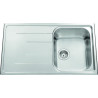 Évier à encastrer Portofino 1 bac, 1 égouttoir 860 x 500 mm Inox