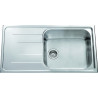 Évier à encastrer Portofino 1 grand bac, 1 égouttoir 1000 x 500 mm Inox