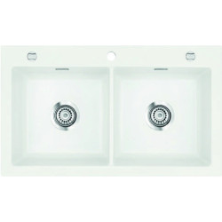 Évier à encastrer Idole 2 bacs 865 x 510 mm Céramique