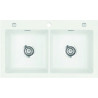 Évier à encastrer Idole 2 bacs 865 x 510 mm Céramique