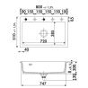 Évier à encastrer Idole 1 très grand bac 800 x 510 mm Céramique