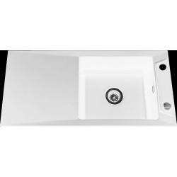 Évier à encastrer Siro 1 grand bac, 1 égouttoir 1000 x 490 mm Céramique