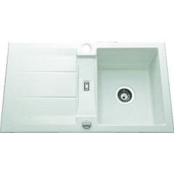 Évier à encastrer Genea 1 bac, 1 égouttoir 870 x 510 mm Céramique