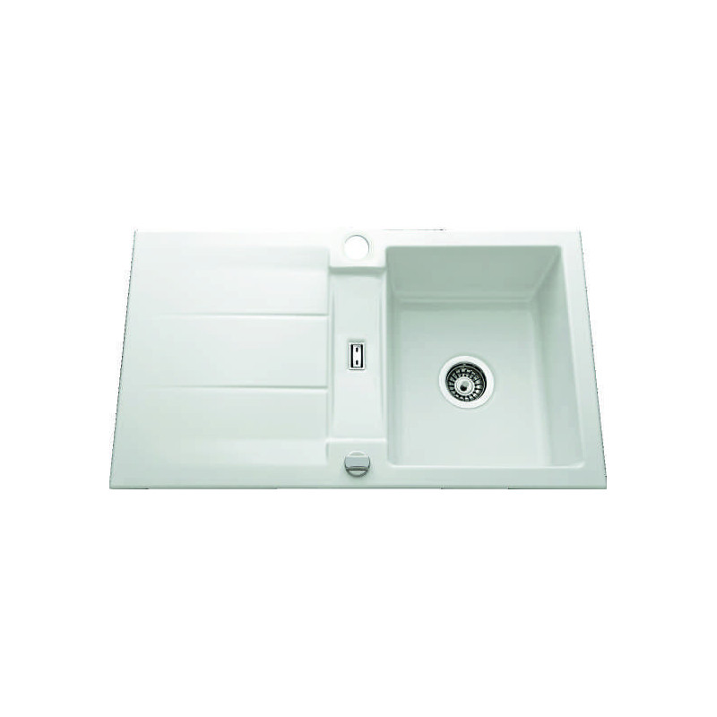 Évier à encastrer Genea 1 bac, 1 égouttoir 870 x 510 mm Céramique